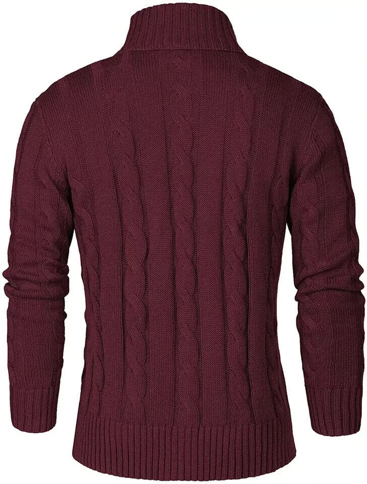 Aimeilgot Clothing, Shoes & Accessories:Men:Men's Clothing:Sweaters Aimeilgot Mens Fashion Casual Slim Fit Button Down Cable Knitted Sweater, Sz.Med