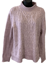 Alfred Dunner Clothing, Shoes & Accessories:Women:Women's Clothing:Sweaters Alfred Dunner Classic Pink Mock Neck Sweater ~ Women's Size PXL ~ MSRP $58 ~ NWT