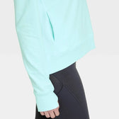 All in Motion Clothing, Shoes & Accessories:Women:Women's Clothing:Activewear:Hoodies & Sweatshirts All In Motion Women's French Terry Crewneck Sweatshirt Aqua/Green Size L ~  NWT