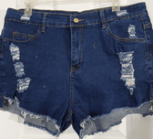 ALLABREVE Clothing, Shoes & Accessories:Women:Women's Clothing:Jeans ALLABREVE 1XL Plus Size Women’s Distressed Jeans Shorts High Rise ~ NWT