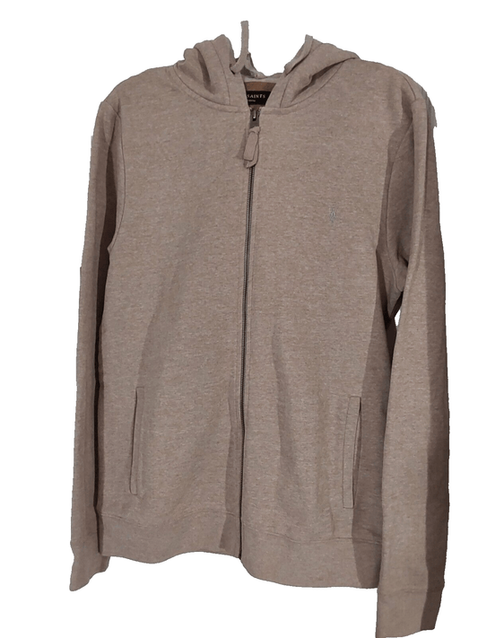 AllSaints Clothing, Shoes & Accessories:Men:Men's Clothing:Activewear:Hoodies & Sweatshirts ALLSAINTS Vander Hoodie Men's Full Zip Sweater Jacket ~Tan - Size: Medium ~NWOT