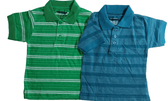 AriZona Clothing, Shoes & Accessories:Kids:Boys:Boys' Clothing (Sizes 4 & Up):Tops, Shirts & T-Shirts Lot of 2 Boys Arizona Green & Teal Striped Polo Short Sleeve Shirts Small~ NWOT