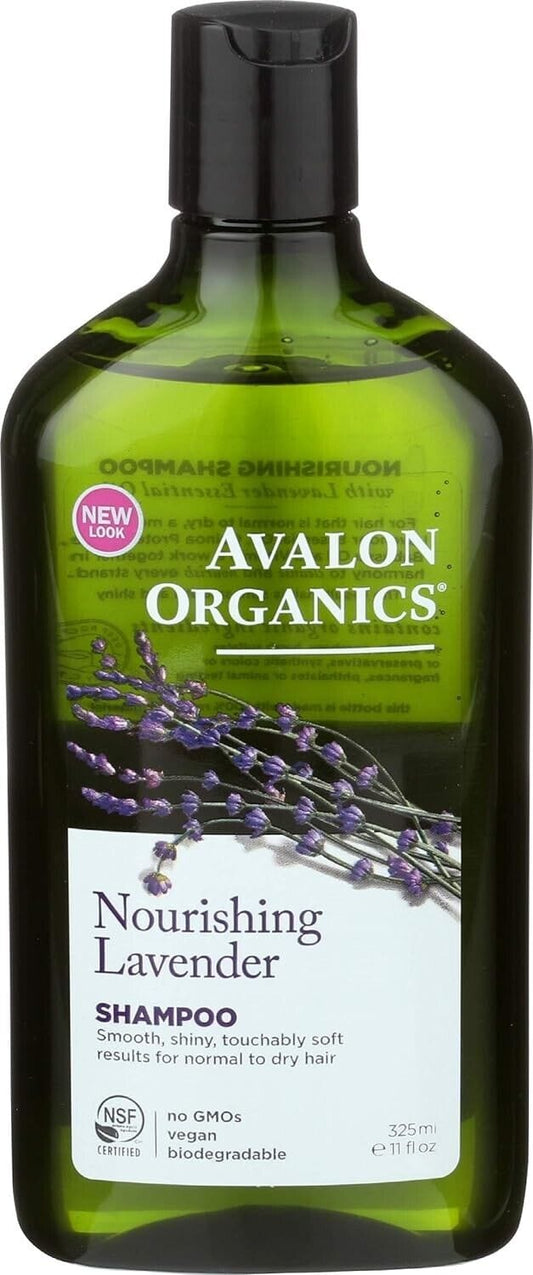 Avalon Organics Health & Beauty:Hair Care & Styling:Shampoos & Conditioners Avalon Organics Nourishing Lavender Shampoo - Vegan ~ NSF Certified ~ 11 Fl Oz.