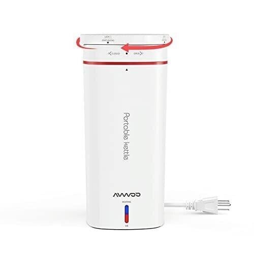 Avwoo Home & Garden:Kitchen, Dining & Bar:Small Kitchen Appliances:Tea Kettles AVWOO Portable Travel Electric Kettle 350ml Stainless Steel, Auto Shut-off~ NWOT