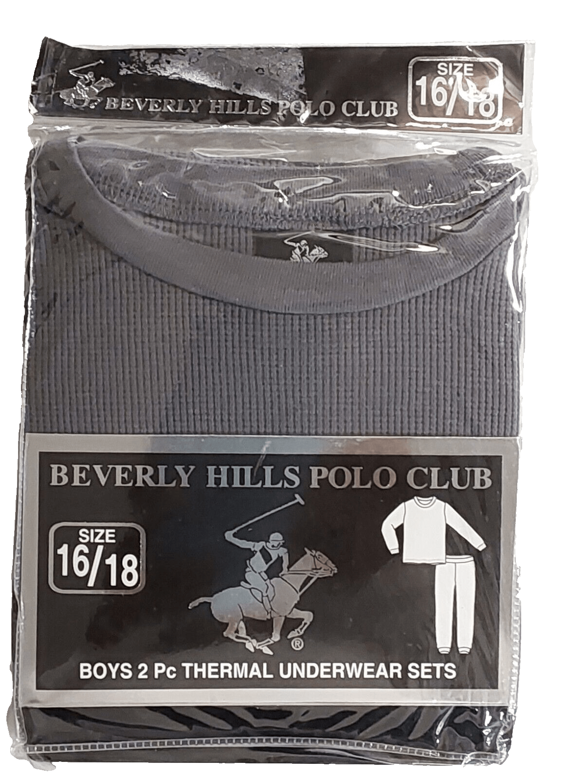 Beverly Hills Polo Club Clothing, Shoes & Accessories:Kids:Boys:Boys' Clothing (Sizes 4 & Up):Underwear Beverly Hills Polo Club Boys Navy 2-Piece Thermal Underwear Set, Sz. 16/18 ~ New