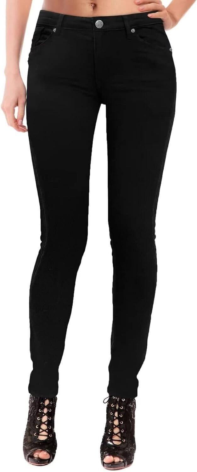 Brand: Lexi Clothing, Shoes & Accessories:Women:Women's Clothing:Jeans Lexi Women's Super Comfy Stretch Denim Skinny Jeans Black Style #XPS26122SK Sz 6