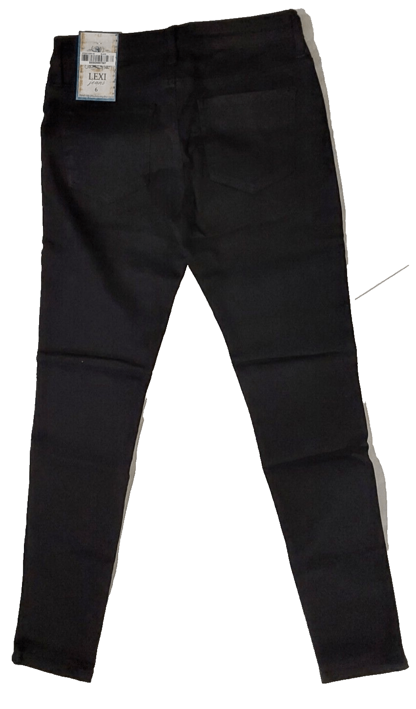 Brand: Lexi Clothing, Shoes & Accessories:Women:Women's Clothing:Jeans Lexi Women's Super Comfy Stretch Denim Skinny Jeans Black Style #XPS26122SK Sz 6