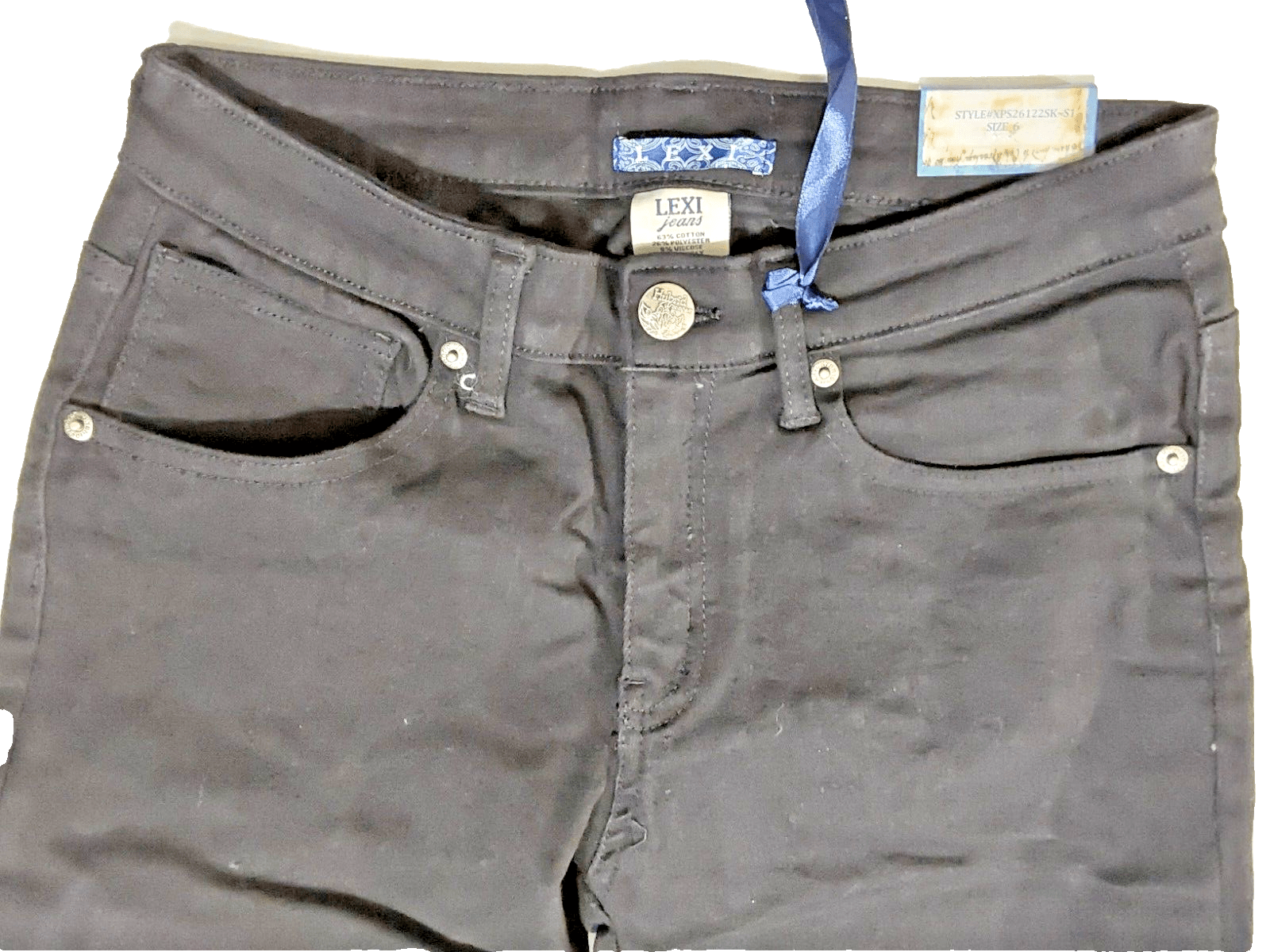 Brand: Lexi Clothing, Shoes & Accessories:Women:Women's Clothing:Jeans Lexi Women's Super Comfy Stretch Denim Skinny Jeans Black Style #XPS26122SK Sz 6