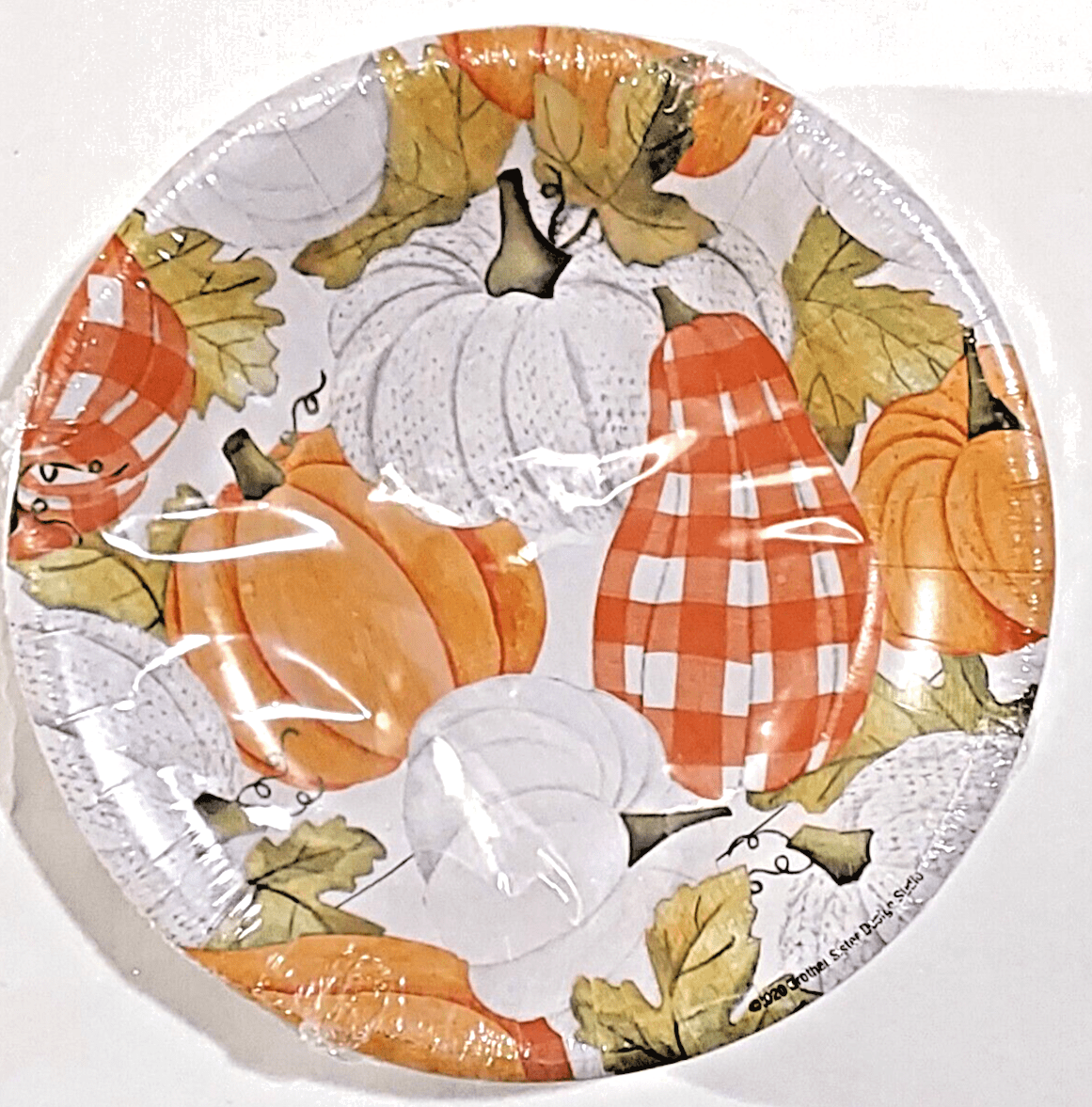 brother Sister Home & Garden:Greeting Cards & Party Supply:Party Supplies:Party Tableware & Serveware Thanksgiving Fall Pumpkins Paper Plates, 40 Dessert Plates 100 Napkins Bundle