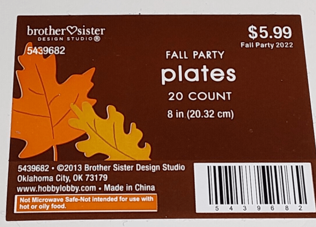 brother Sister Home & Garden:Greeting Cards & Party Supply:Party Supplies:Party Tableware & Serveware Thanksgiving Fall Pumpkins Paper Plates, 40 Dessert Plates 100 Napkins Bundle