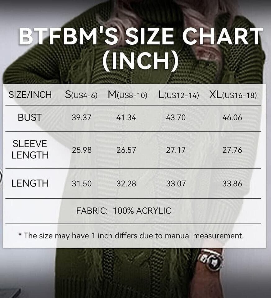 BTFBM Clothing, Shoes & Accessories:Men:Men's Clothing:Sweaters BTFBM Women's Fashion Long Sleeve Turtleneck Oversized Sweater/Short Dress ~ Lg