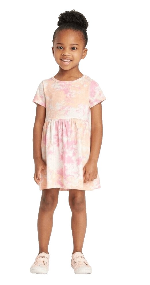 Cat & Jack Clothing, Shoes & Accessories:Baby:Baby & Toddler Clothing:Dresses Cat & Jack Girls Size 3T Short Sleeve Warm Tie Dye Fit & Flare Dress~ NWT