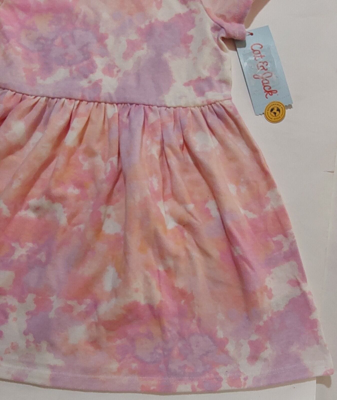 Cat & Jack Clothing, Shoes & Accessories:Baby:Baby & Toddler Clothing:Dresses Cat & Jack Girls Size 3T Short Sleeve Warm Tie Dye Fit & Flare Dress~ NWT