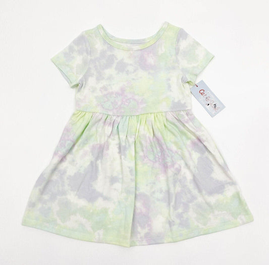 Cat & Jack Clothing, Shoes & Accessories:Baby:Baby & Toddler Clothing:Dresses Cat & Jack Girls Sizes 2T or 3T Short Sleeve Tie Dye Multi Fit & Flare Dresses ~ NWT