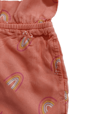 Cat & Jack Clothing, Shoes & Accessories:Baby:Baby & Toddler Clothing:One-Pieces Cat & Jack  Girls' Pink Rainbow Square Neck, Puff Sleeve Pockets ~ Size 4T ~ NWT