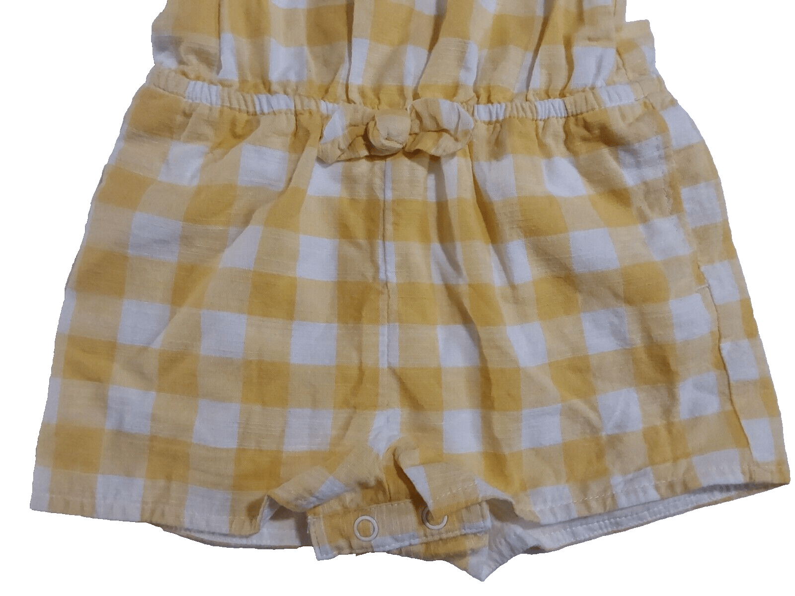 Cat & Jack Clothing, Shoes & Accessories:Baby:Baby & Toddler Clothing:One-Pieces Cat & Jack Toddler Girl's Size 18-Months Mustard Gingham Short Romper  ~ NWT