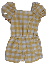 Cat & Jack Clothing, Shoes & Accessories:Baby:Baby & Toddler Clothing:One-Pieces Cat & Jack Toddler Girl's Size 18-Months Mustard Gingham Short Romper  ~ NWT