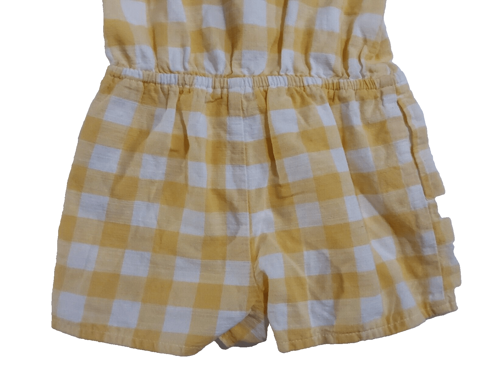 Cat & Jack Clothing, Shoes & Accessories:Baby:Baby & Toddler Clothing:One-Pieces Cat & Jack Toddler Girl's Size 18-Months Mustard Gingham Short Romper  ~ NWT