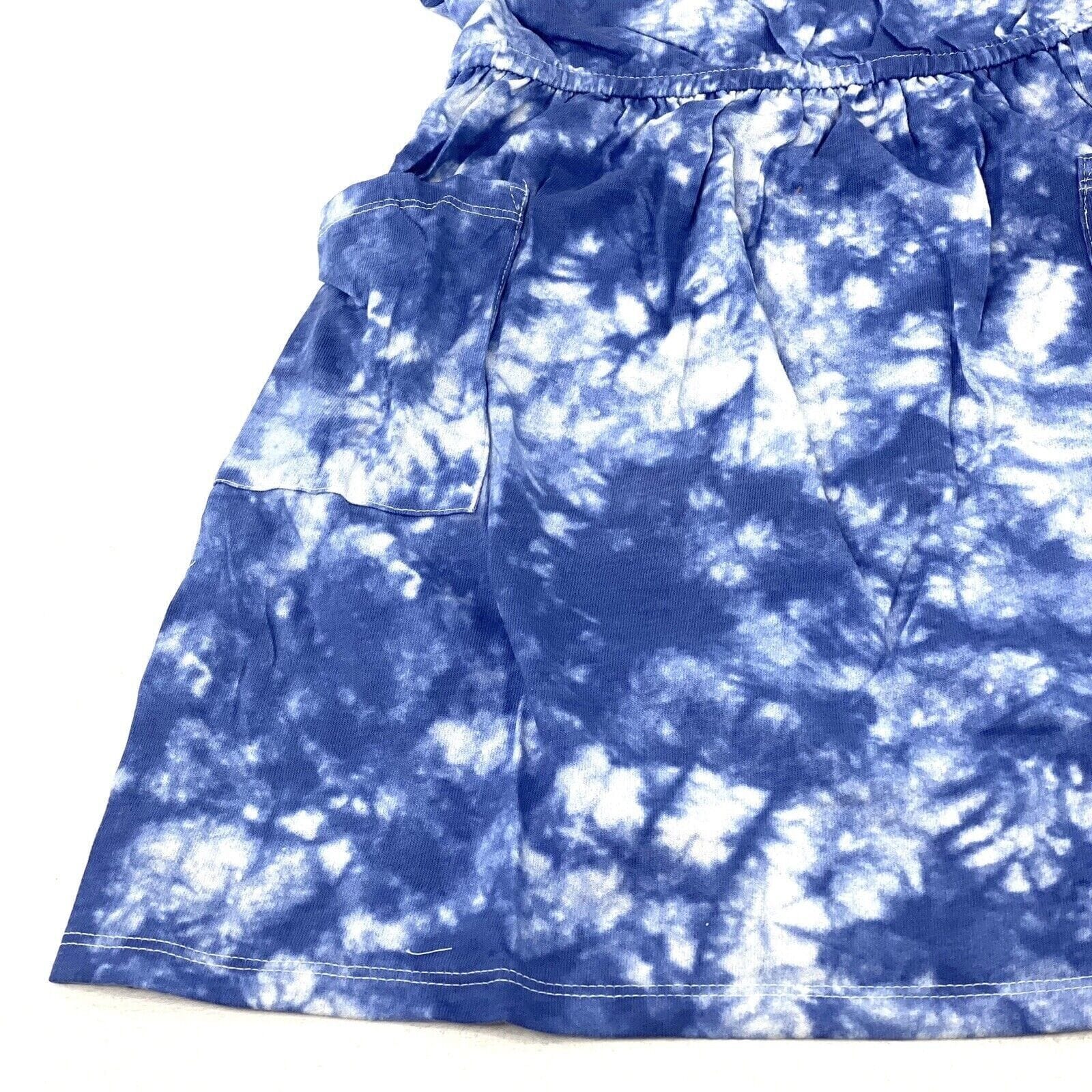 Cat & Jack Clothing, Shoes & Accessories:Kids:Girls:Girls' Clothing (Sizes 4 & Up):Dresses Cat & Jack Girls Size XS Short Sleeve T-Shirt Dress Pockets Tie Dye ~ Blue ~ NWT