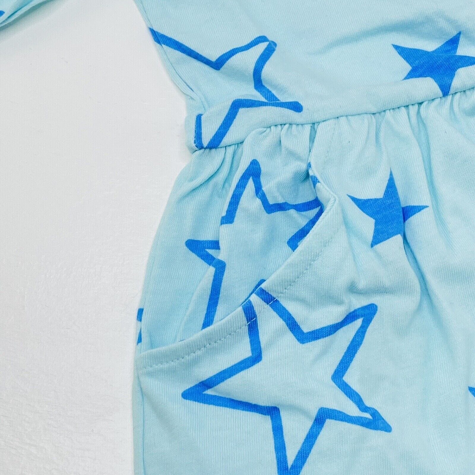 Cat & Jack Clothing, Shoes & Accessories:Kids:Girls:Girls' Clothing (Sizes 4 & Up):Dresses Cat & Jack Girls Sz Med (7/8) Mint w/Blue Stars Dress, Long Sleeve, Pockets, NWT