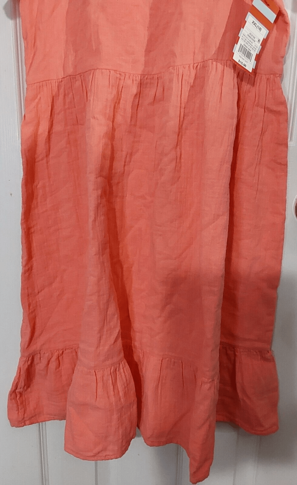 Cat & Jack Clothing, Shoes & Accessories:Kids:Girls:Girls' Clothing (Sizes 4 & Up):Dresses Cat & Jack Orange 100% Cotton Ruffled Shoulder Strap Sundress Size XXL (18) -NWT