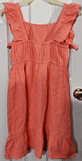 Cat & Jack Clothing, Shoes & Accessories:Kids:Girls:Girls' Clothing (Sizes 4 & Up):Dresses Cat & Jack Orange 100% Cotton Ruffled Shoulder Strap Sundress Size XXL (18) -NWT