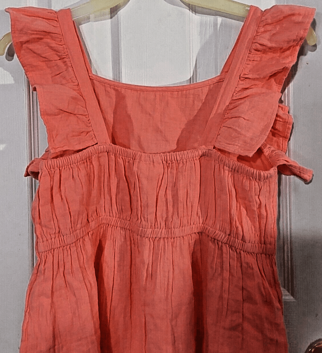 Cat & Jack Clothing, Shoes & Accessories:Kids:Girls:Girls' Clothing (Sizes 4 & Up):Dresses Cat & Jack Orange 100% Cotton Ruffled Shoulder Strap Sundress Size XXL (18) -NWT