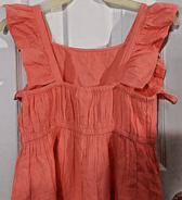 Cat & Jack Clothing, Shoes & Accessories:Kids:Girls:Girls' Clothing (Sizes 4 & Up):Dresses Cat & Jack Orange 100% Cotton Ruffled Shoulder Strap Sundress Size XXL (18) -NWT