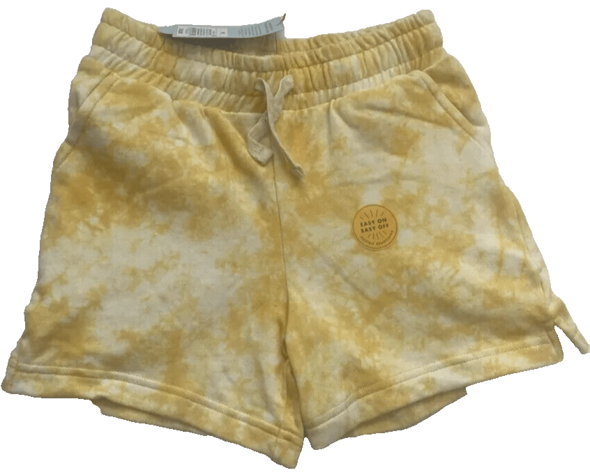 Cat & Jack Clothing, Shoes & Accessories:Kids:Girls:Girls' Clothing (Sizes 4 & Up):Shorts Cat & Jack Girls 100% Cotton Knit Yellow Tie Dye Pull-On Shorts ~ Size Med ~ NWT