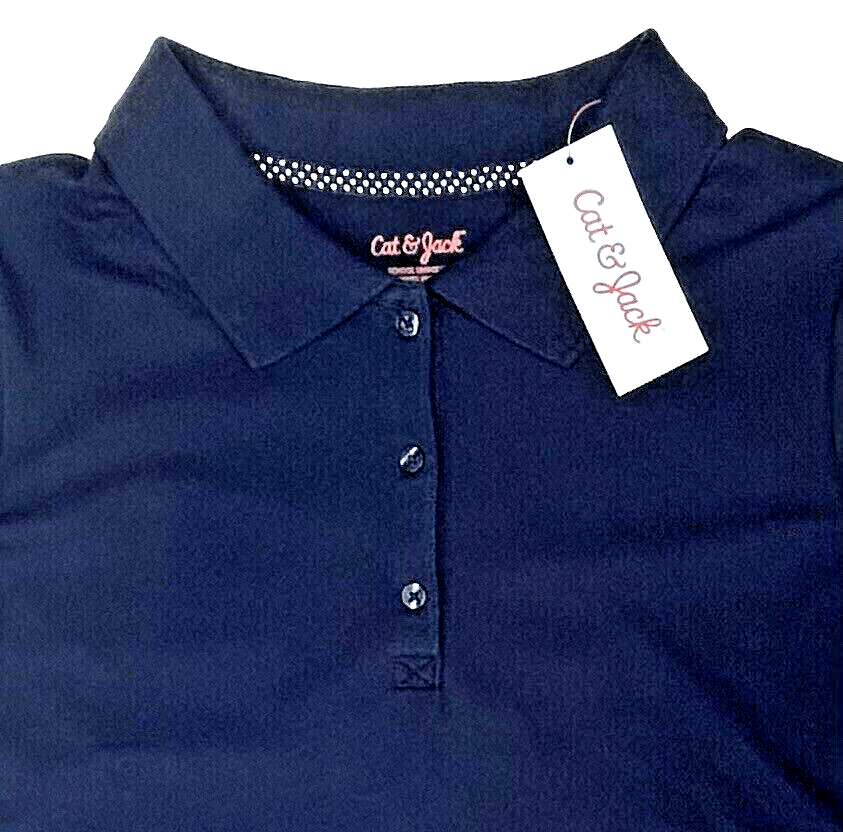 Cat & Jack Clothing, Shoes & Accessories:Kids:Girls:Girls' Clothing (Sizes 4 & Up):Uniforms Cat & Jack Girls' School Uniforms Short Sleeve Polo ~ Navy ~ XXL (18) ~ NWT