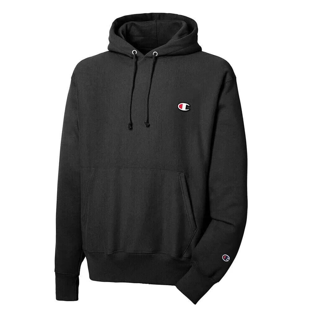 Champion Clothing, Shoes & Accessories:Men:Men's Clothing:Activewear:Hoodies & Sweatshirts CHAMPION Men XS Reverse Weave Hoodie Black w/Side Gussets (GF68 Y06145 BKC) NWT