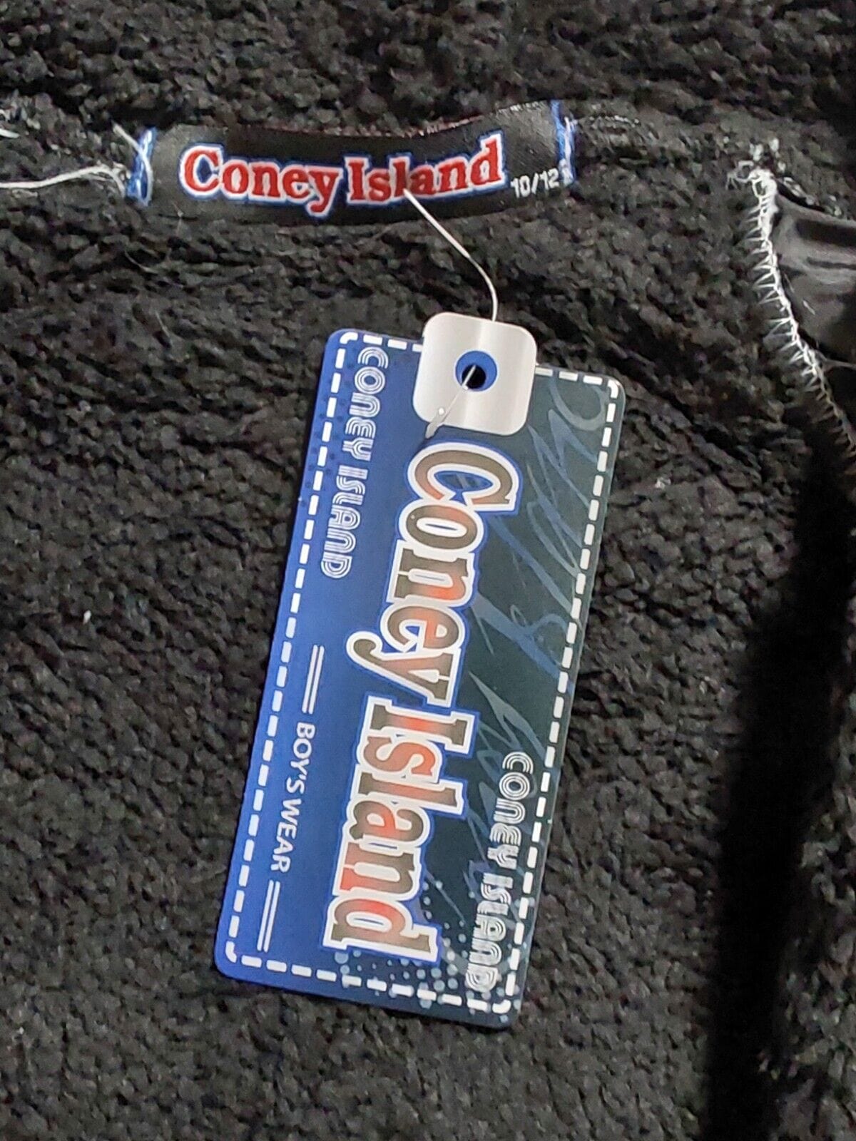 Coney Island Clothing, Shoes & Accessories:Kids:Boys:Boys' Clothing (Sizes 4 & Up):Outerwear Coney Island Boys Size 10/12 Sherpa Zip Hoodie Long Sleeve Jacket~Grey/Black NWT