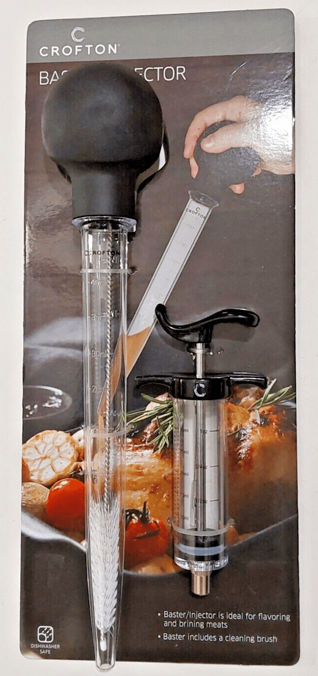 Crofton Home & Garden:Kitchen, Dining & Bar:Kitchen Tools & Gadgets:Cooking Utensils Crofton Turkey Baster/Injector/Cleaning Brush ~  Brand New