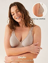 Deyllo Clothing, Shoes & Accessories:Women:Women's Clothing:Intimates & Sleep:Bras & Bra Sets Deyllo Women's Minimizer Bra Full Coverage Wire-free Bra Non-Padded ~ 38DD - NWT