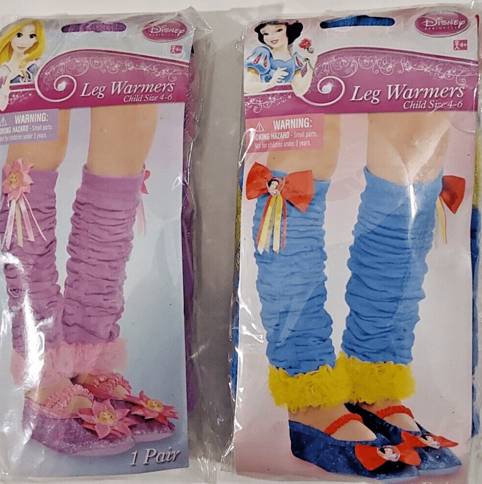 Disney Clothing, Shoes & Accessories:Specialty:Costumes, Reenactment, Theater:Costumes:Girls LOT OF 2-Disney Princess Snow White & Rapunzel Leg Warmers Costume Halloween NEW