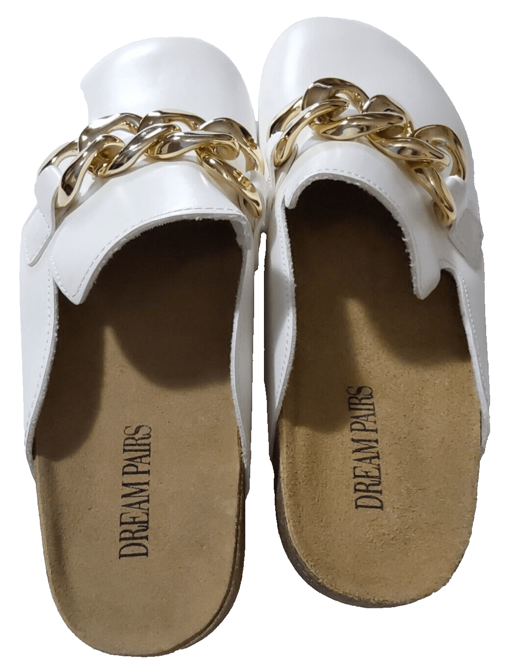 Dream Pairs Clothing, Shoes & Accessories:Women:Women's Shoes:Comfort Shoes Dream Pairs Mule Clog Womens 7 White Slip-on Faux Leather Sandal ~ New