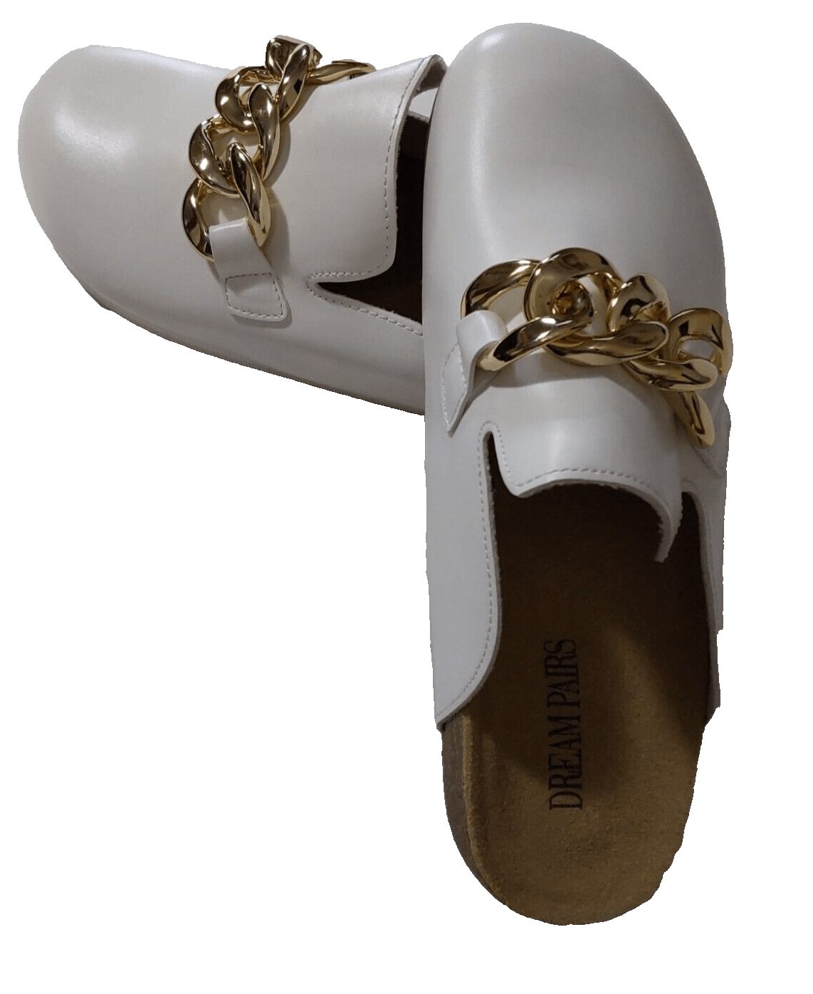 Dream Pairs Clothing, Shoes & Accessories:Women:Women's Shoes:Comfort Shoes Dream Pairs Mule Clog Womens 7 White Slip-on Faux Leather Sandal ~ New