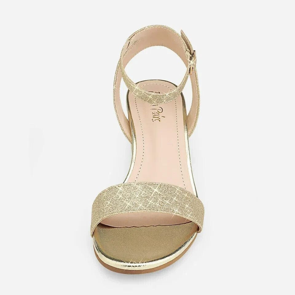 DREAM PAIRS Clothing, Shoes & Accessories:Women:Women's Shoes:Sandals DREAM PAIRS Womens Low Block Chunky Heel Dress Sandals Ankle Strap Open Toe Gold