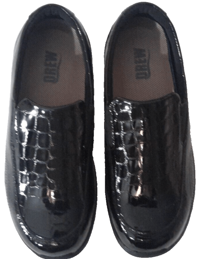 Drew Clothing, Shoes & Accessories:Women:Women's Shoes:Comfort Shoes DREW Womens Slip-on Black Patent Embossed Leather Loafers ~ size 7WW ~ New