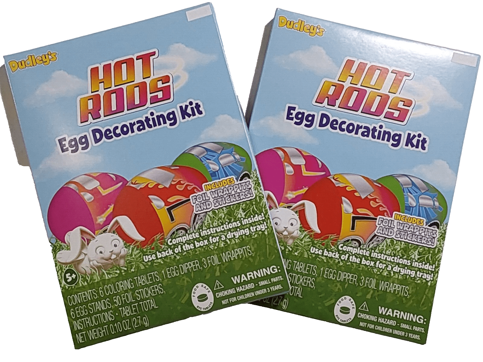 Dudleys Home & Garden:Holiday & Seasonal Décor:Table Décor DUDLEY'S Hot Rods Easter Egg Decorating Kits ~ Egg Racing Cars ~ 2 Boxes ~ New