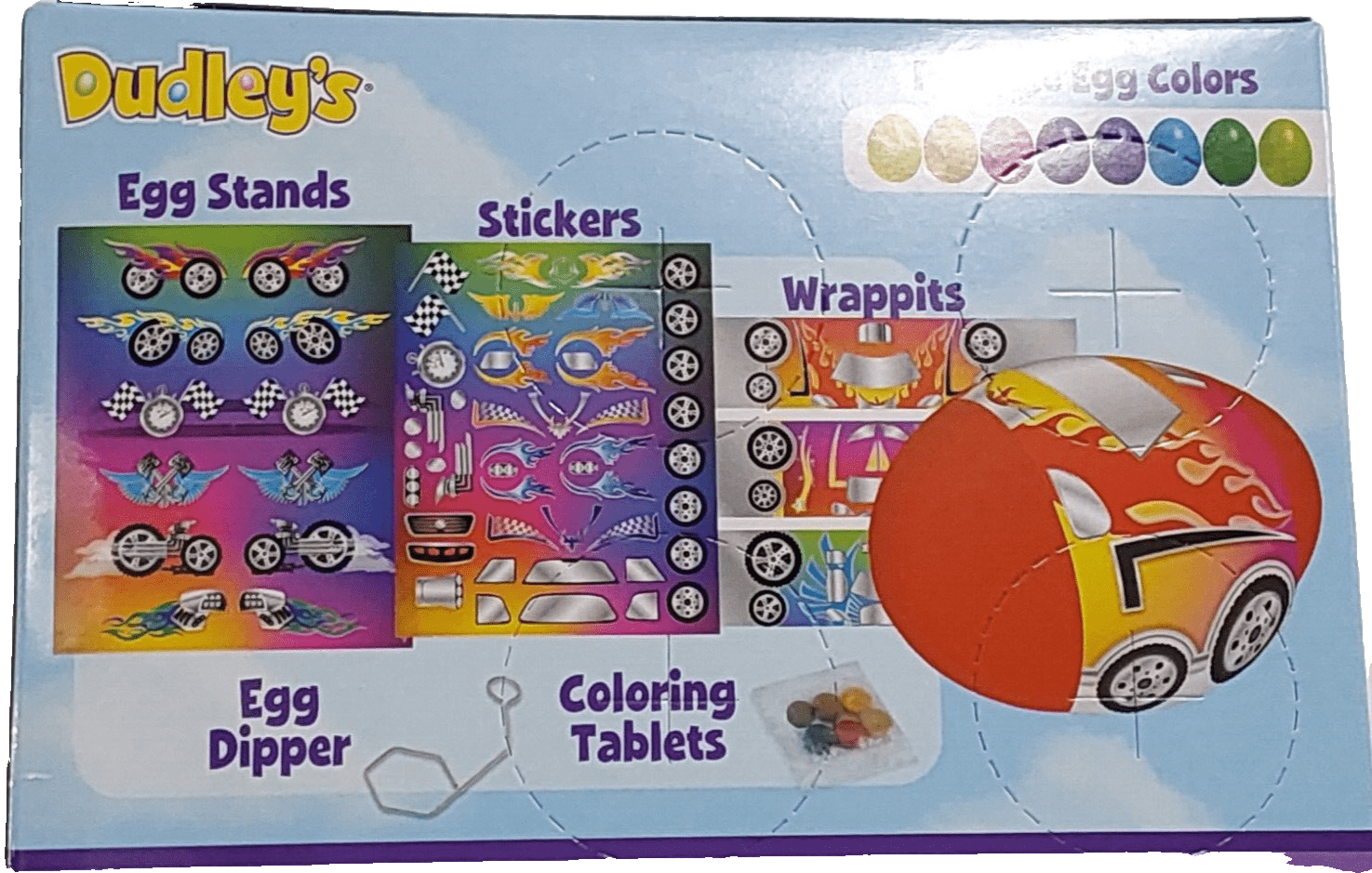 Dudleys Home & Garden:Holiday & Seasonal Décor:Table Décor DUDLEY'S Hot Rods Easter Egg Decorating Kits ~ Egg Racing Cars ~ 2 Boxes ~ New