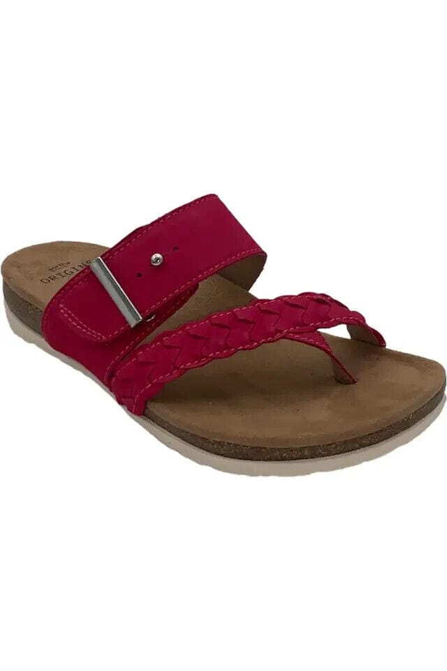 Earth Origins Clothing, Shoes & Accessories:Women:Women's Shoes:Sandals Earth Origins Braided Print Toe-Post Sandals Onida Raspberry ~ 7.5 ~ New in Box