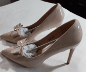 Ebynue Clothing, Shoes & Accessories:Women:Women's Shoes:Heels EBYNUE Women's Nude Patent Pumps, Pointed Toe, High Heels (4 Inch) ~ Sz 10 ~ New