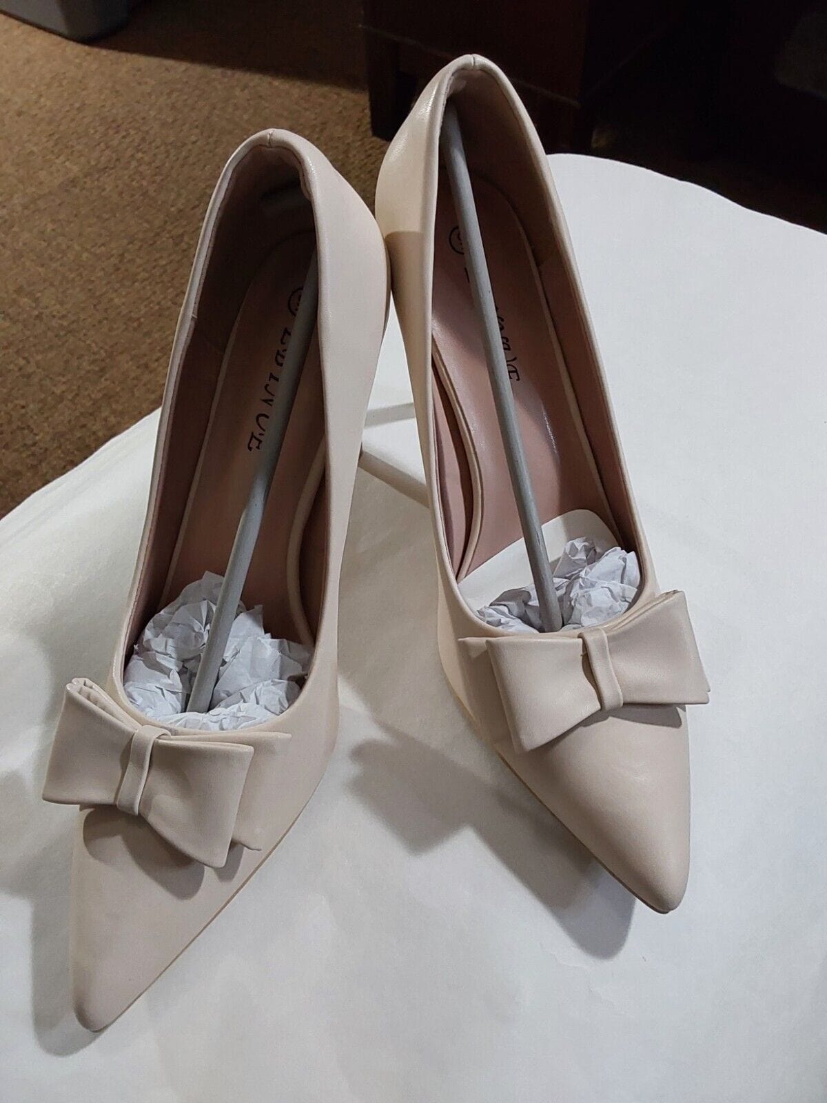 Ebynue Clothing, Shoes & Accessories:Women:Women's Shoes:Heels EBYNUE Women's Nude Pumps, Pointed Closed Toe, High Heels (4 Inch) ~ Sz 9 ~ New