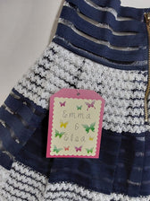 Emma & Elsa Clothing, Shoes & Accessories:Kids:Girls:Girls' Clothing (Sizes 4 & Up):Skirts & Skorts Emma & Elsa Kids Girls Navy and Cream Inserts Holiday Party Skirt ~ 10/12 ~ NWT