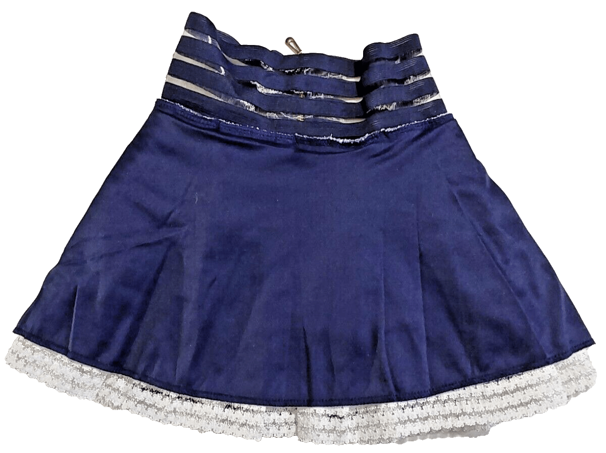 Emma & Elsa Clothing, Shoes & Accessories:Kids:Girls:Girls' Clothing (Sizes 4 & Up):Skirts & Skorts Emma & Elsa Kids Girls Navy and Cream Inserts Holiday Party Skirt ~ 10/12 ~ NWT