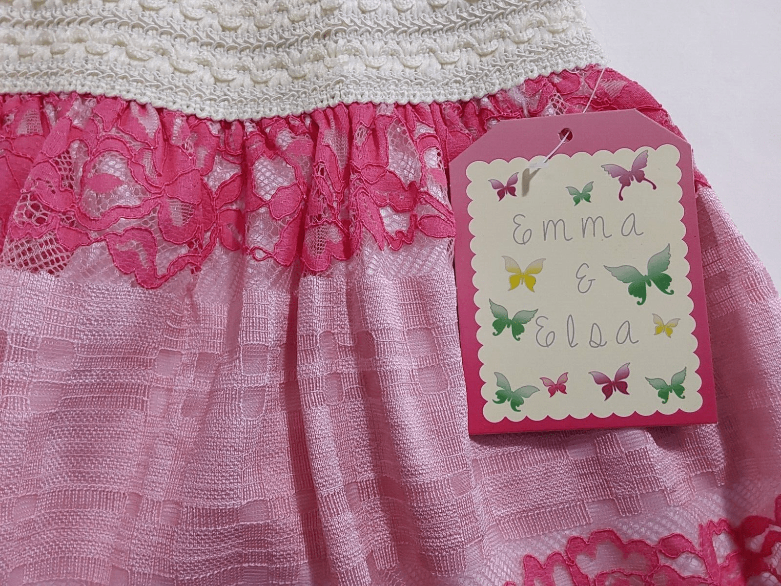 Emma & Elsa Clothing, Shoes & Accessories:Kids:Girls:Girls' Clothing (Sizes 4 & Up):Skirts & Skorts Emma & Elsa Kids Girls w/ Rose Pink Lace Insert Holiday Party Skirt ~ 10/12~ NWT