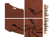 Fantaslook Clothing, Shoes & Accessories:Women:Women's Clothing:Tops Fantaslook Women's Crewneck Sweatshirt Casual Long Sleeve Tunic ~ Brown ~ L~ NWT