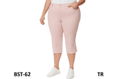 Gloria Vanderbilt Clothing, Shoes & Accessories:Women:Women's Clothing:Jeans Gloria Vanderbilt Women Plus Size Amanda Capri Jean, Rosy Pink-Refined Plaid 26W