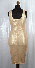 Grace Karin Clothing, Shoes & Accessories:Women:Women's Clothing:Dresses Grace Karin Rose Gold Sequin V-Neck Bodycon Dress ~ Size Medium - NWT